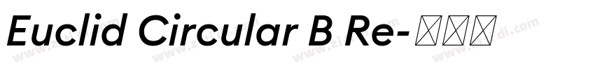 Euclid Circular B Re字体转换